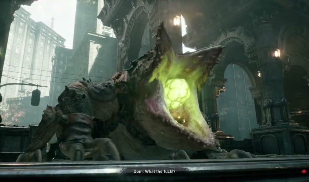 Gears of War: E Day – Act 2 Chapter 2: Inspect The Bodies: Bile Frog Introduction Cutscene