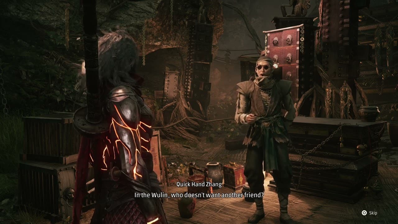 Phantom Blade Zero – Chapter 2: Thieves Camp: Talk with Quick Hand Zhang (Gives Quick Hand Pendant)