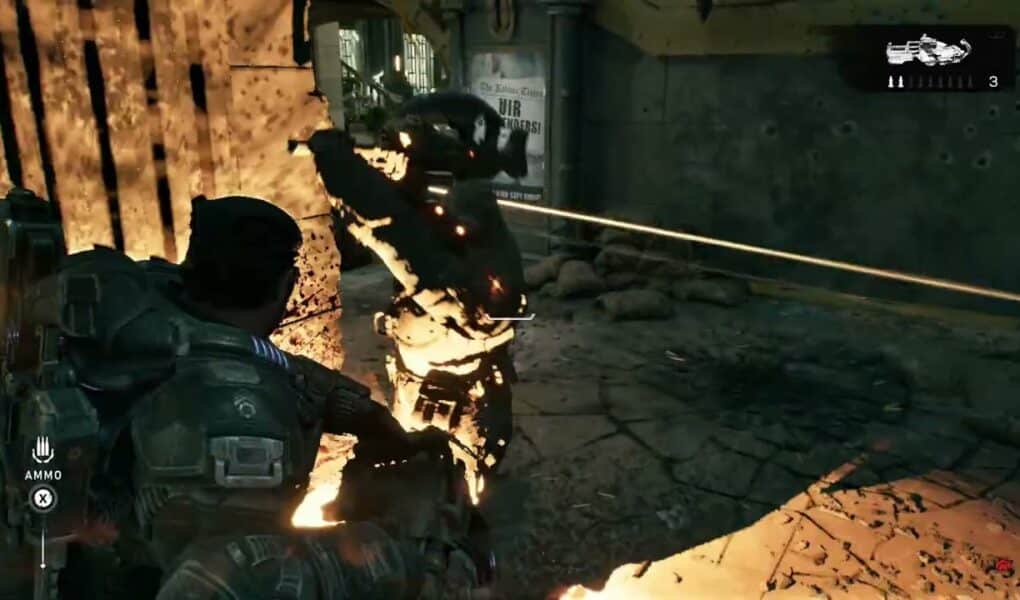 Gears of War: E Day – Act 2 Chapter 2: Secure Octus Way Station: Boomer – Breechshot – Talk to Valen