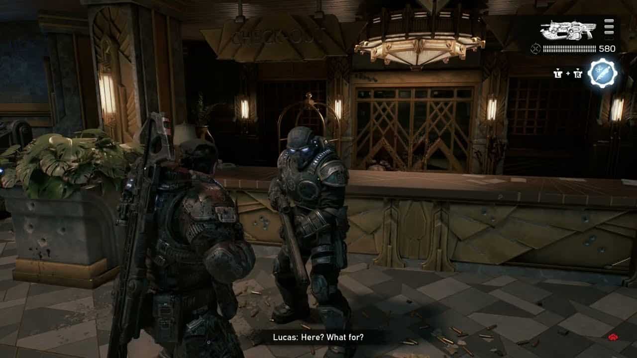 Gears of War: E Day – Act 2 Chapter 2: Kalona Hotel: Meet and Talk With Pvt Danton