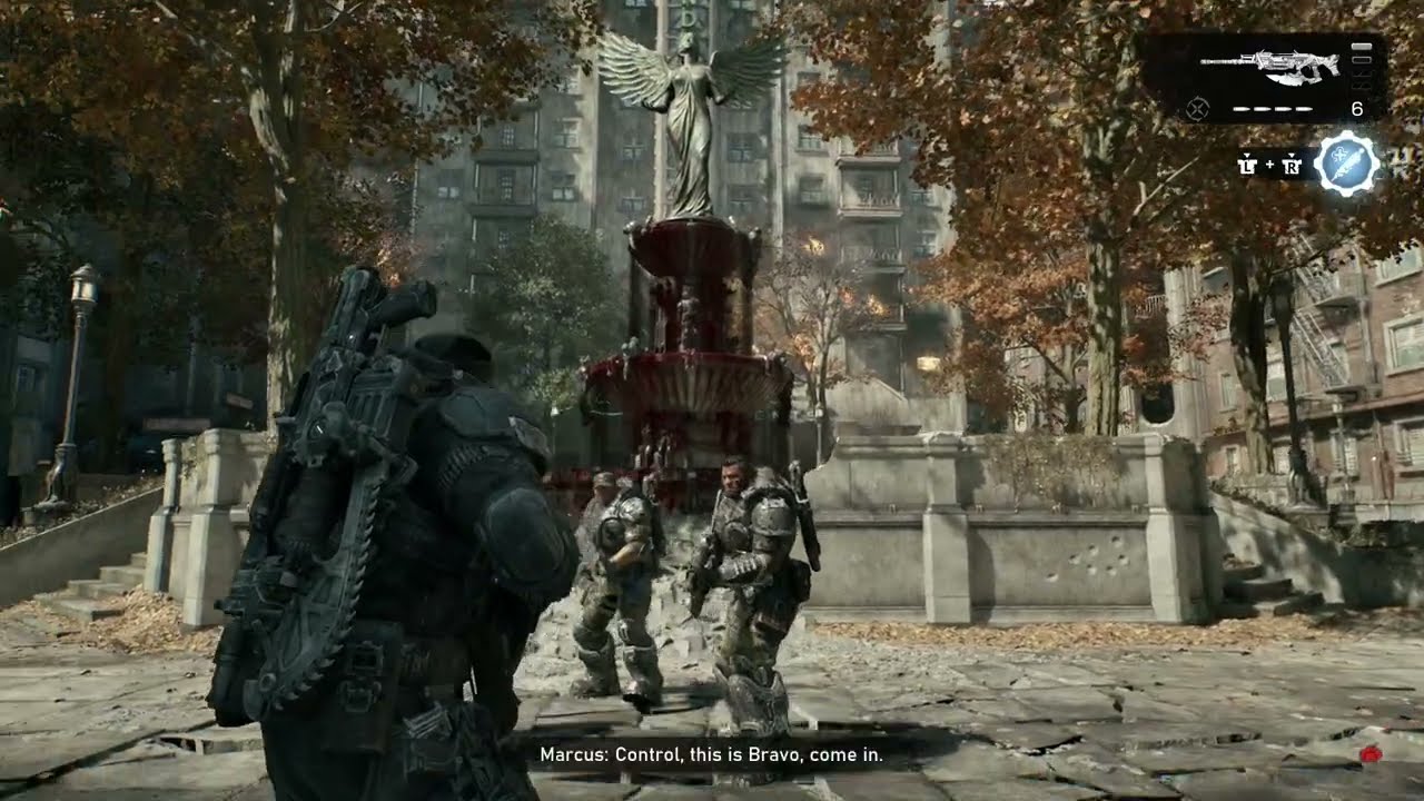 Gears of War: E Day – Act 2 Chapter 2: Talk with Control After Locust Ambush (Whiskey Squad)