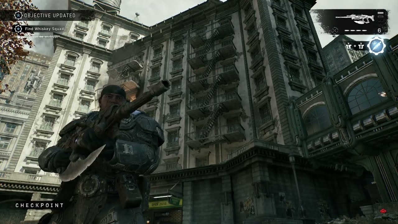 Gears of War: E Day – Act 2 Chapter 2: Investigate The Bodies Cutscene – Survive The Ambush
